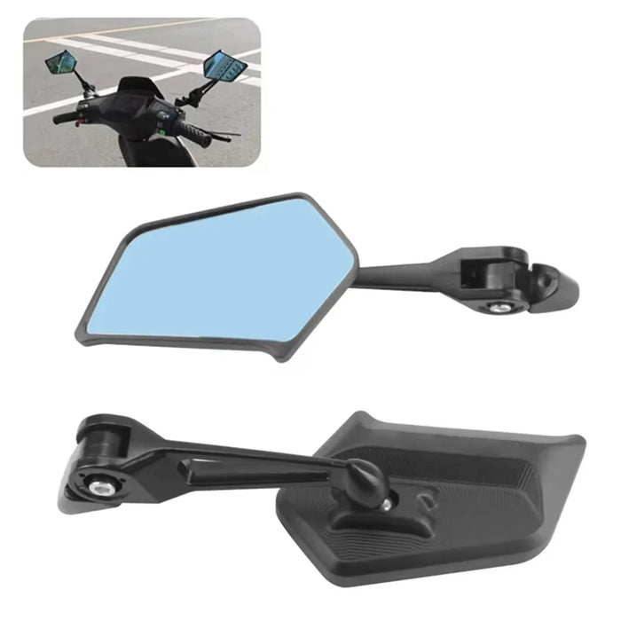 AOS5 1 Pair For Motorcycle Universal Rear View Mirror High Definition Rotatable Side Mirror, Blue - 1