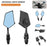 AOS5 1 Pair For Motorcycle Universal Rear View Mirror High Definition Rotatable Side Mirror, Blue - 2
