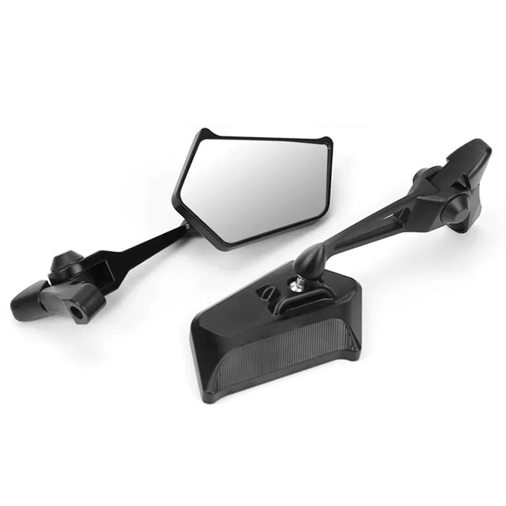 AOS5 1 Pair For Motorcycle Universal Rear View Mirror High Definition Rotatable Side Mirror, White - 1