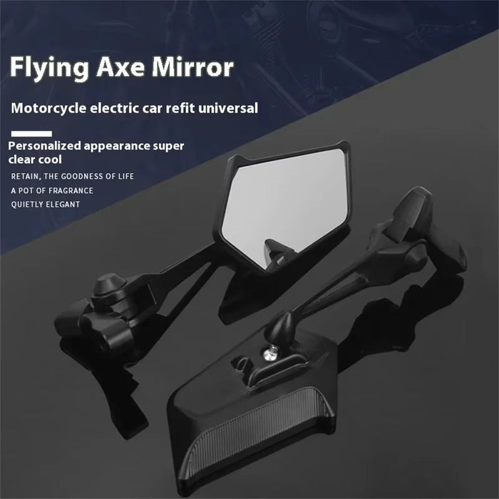 AOS5 1 Pair For Motorcycle Universal Rear View Mirror High Definition Rotatable Side Mirror, White - 4