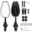 AOS4 Rotatable Side Mirror for Motorcycle Plastic + Aluminum Universal Rearview Mirror, White - 1