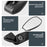 AOS4 Rotatable Side Mirror for Motorcycle Plastic + Aluminum Universal Rearview Mirror, White - 6