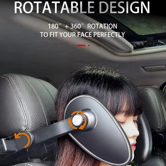 Car Side Sleeping Headrest Neck Support Pillow Leather + Memory Foam Backseat Sleep Aid Cushion - Khaki - 6
