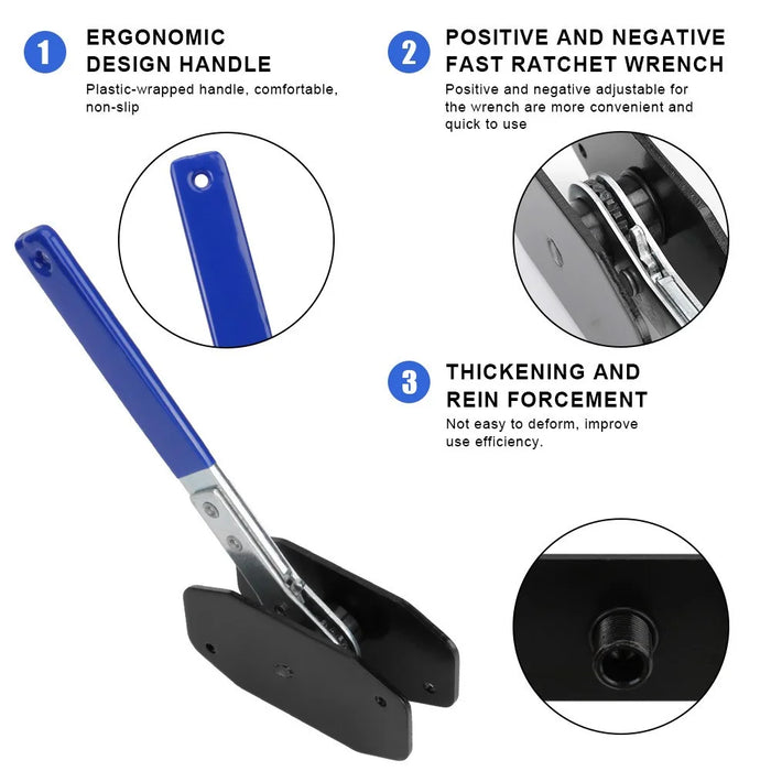 Brake Piston Caliper Press Tool Steel Car Ratchet Brake Piston 360 Degree Ratchet Pad Spreader Press Hand Tool - 5