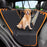 600D Oxford Fabric Pet Car Seat Cover for Back Seat Waterproof Dog Hammock with Visual Mesh Window, Black+Orange - 1