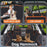 600D Oxford Fabric Pet Car Seat Cover for Back Seat Waterproof Dog Hammock with Visual Mesh Window, Black+Orange - 6
