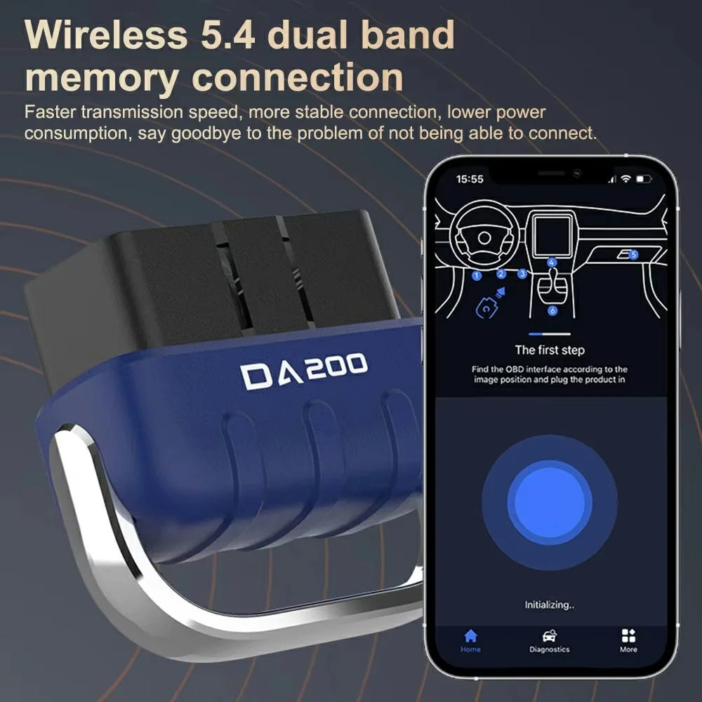 DA200 Bluetooth-compatible OBD2 Car Diagnostic Scanner Engine Fault Code Reader Vehicle Diagnostic Tool - 3