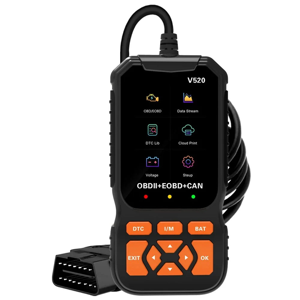 V520 2.8 Inch TFT Color Screen OBD2 Car Diagnostic Scanner for 1996 and Later Vehicles Engine Check Fault Codes Reader - 1