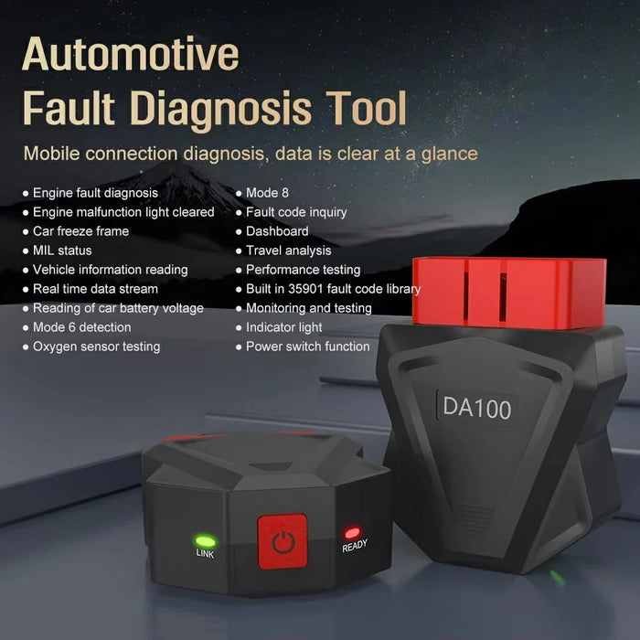 DA100 Bluetooth-compatible OBD Car Diagnostic Scanner Automotive Engine Fault Code Reader for Android iOS - 2