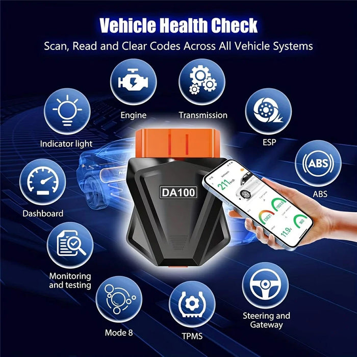 DA100 Bluetooth-compatible OBD Car Diagnostic Scanner Automotive Engine Fault Code Reader for Android iOS - 5