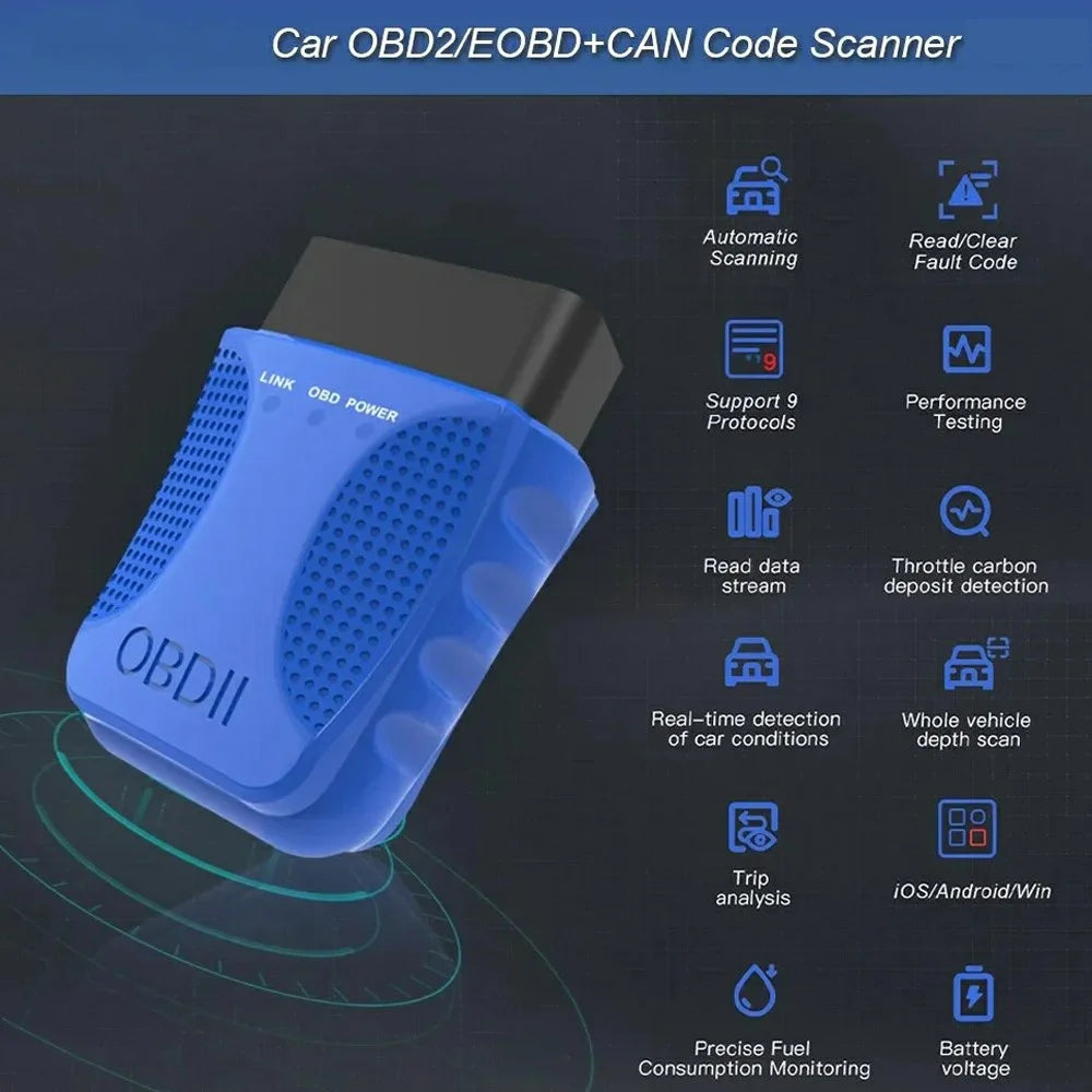 V30 OBD2 Scanner ELM327 Bluetooth-compatible Car Engine Diagnostic Code Reader Support Data Stream - 3
