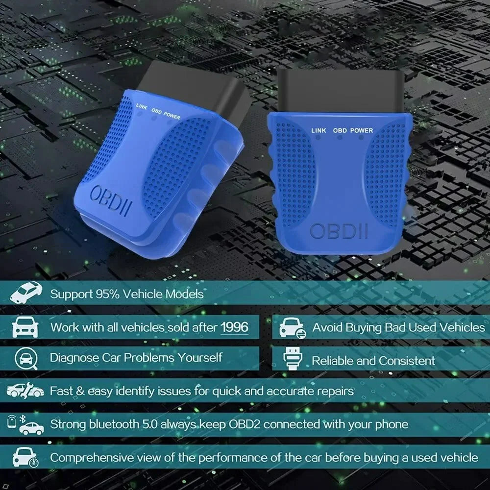 V30 OBD2 Scanner ELM327 Bluetooth-compatible Car Engine Diagnostic Code Reader Support Data Stream - 4