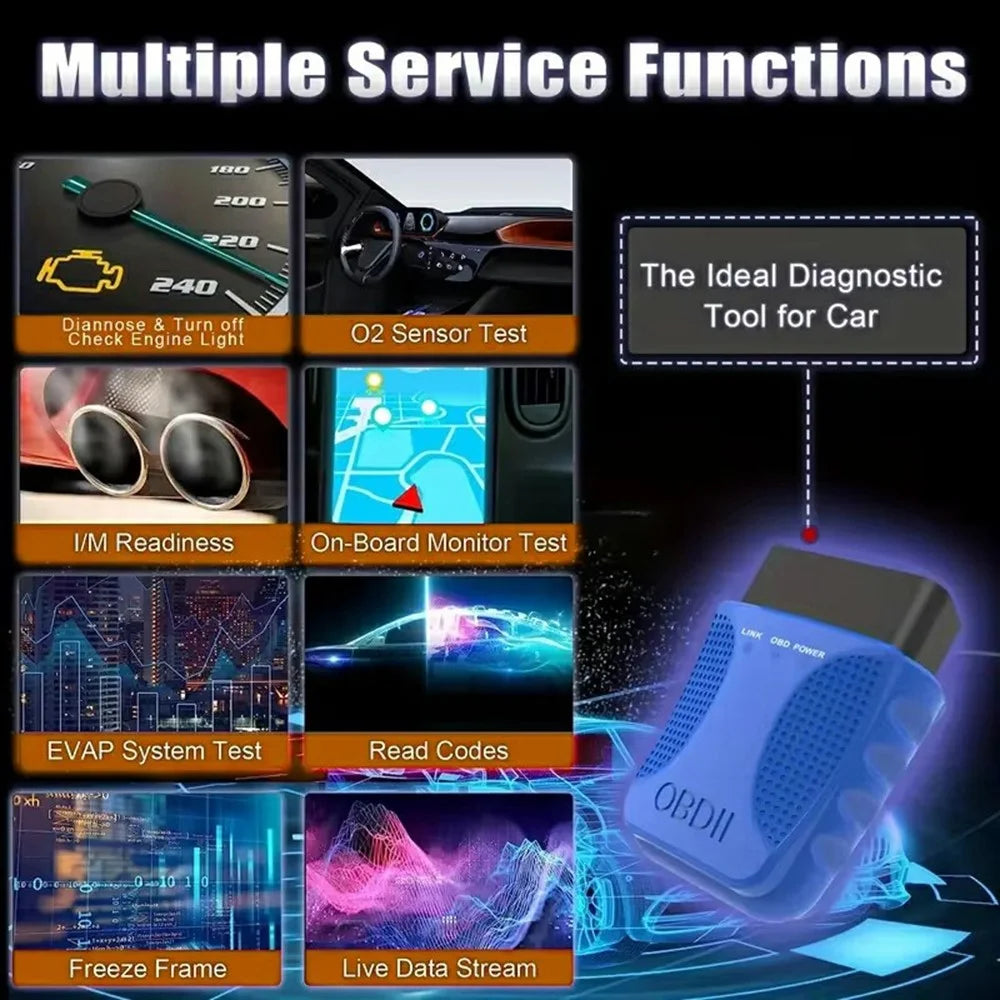 V30 OBD2 Scanner ELM327 Bluetooth-compatible Car Engine Diagnostic Code Reader Support Data Stream - 5
