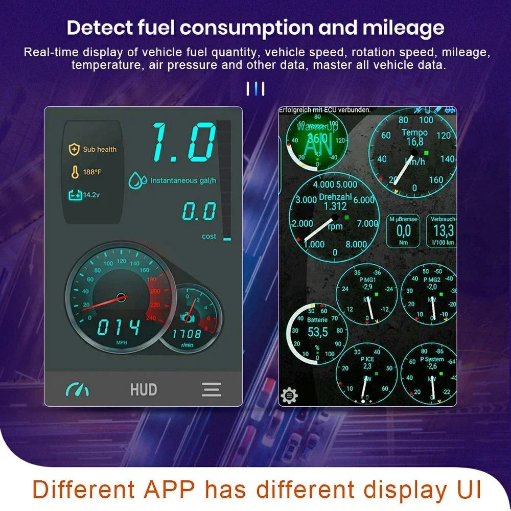 V30 OBD2 Scanner ELM327 Bluetooth-compatible Car Engine Diagnostic Code Reader Support Data Stream - 6