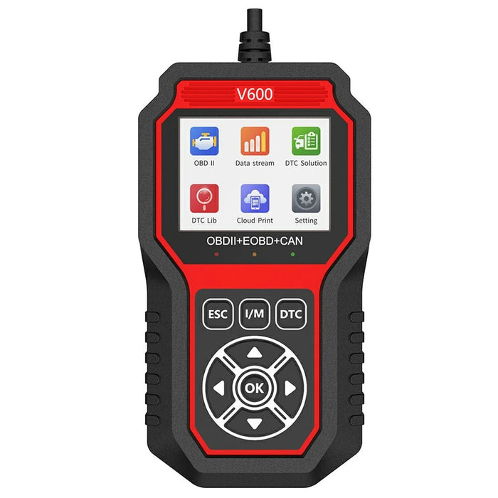 V600 OBD2 Car Diagnostic Scanner Battery Tester Engine Fault Code Reader Oxygen Sensor Diagnostic Tool - 2