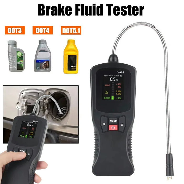 V066 Brake Fluid Tester for Car Diagnostics Water Content Measurement DOT3 DOT4 DOT5.1 Compatible - 2