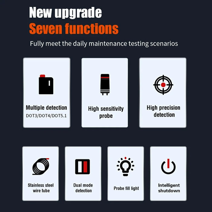 V066 Brake Fluid Tester for Car Diagnostics Water Content Measurement DOT3 DOT4 DOT5.1 Compatible - 4