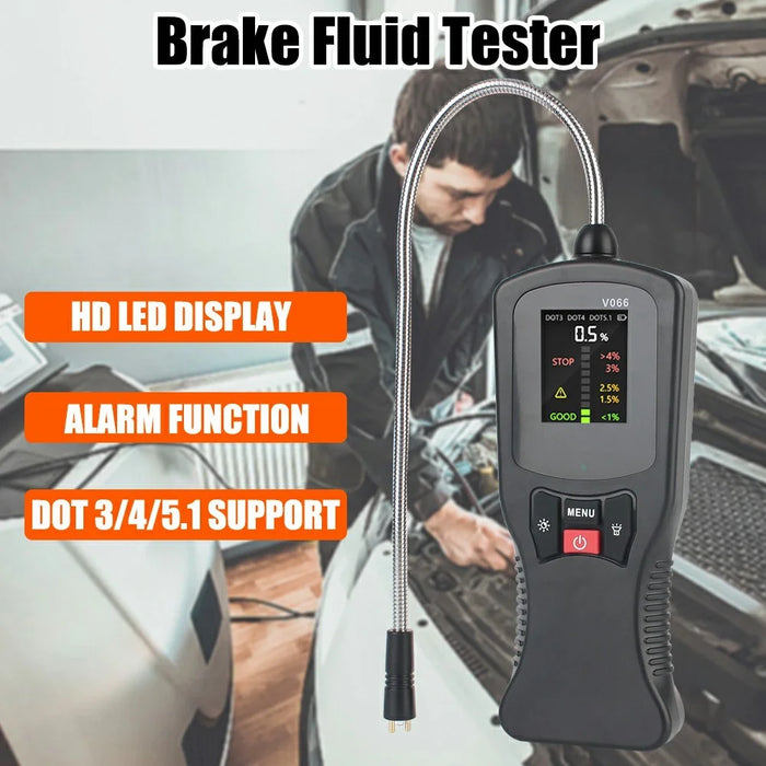 V066 Brake Fluid Tester for Car Diagnostics Water Content Measurement DOT3 DOT4 DOT5.1 Compatible - 5