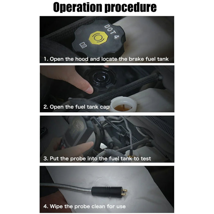 V066 Brake Fluid Tester for Car Diagnostics Water Content Measurement DOT3 DOT4 DOT5.1 Compatible - 7