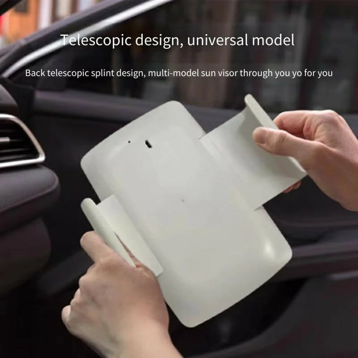 Car Sun Visor Mount Rechargeable LED Makeup Mirror Vehicle Interior Illuminated Vanity Mirror - 5