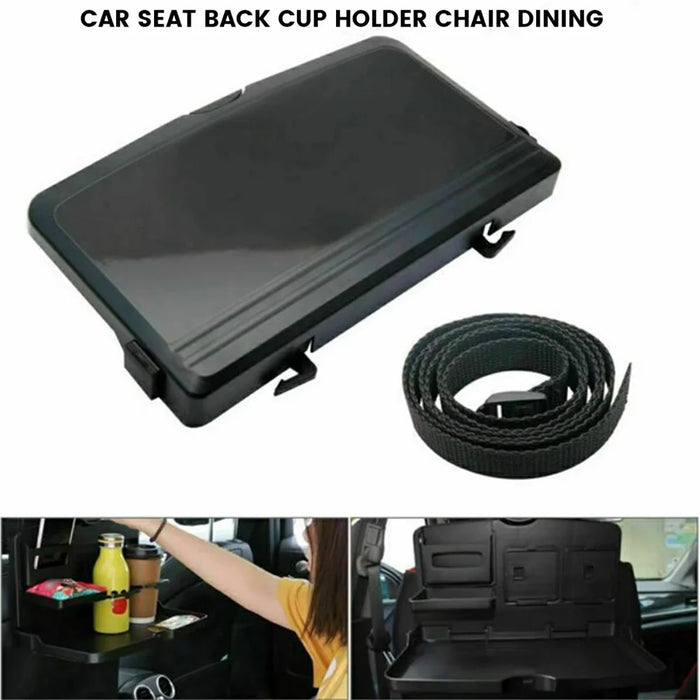 Plastic Car Seat Tray Table Foldable Backseat Desk for Eating Working Multi-Purpose Vehicle Organizer - 4