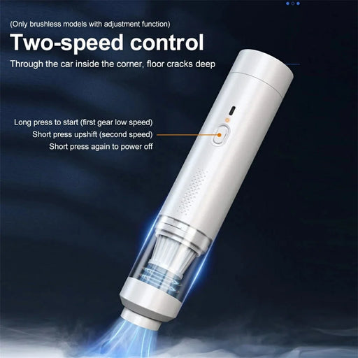 Brushless Motor Car Vacuum Cleaner 200W High Power Multifunction Handheld Cordless Suction Blower - White - 2