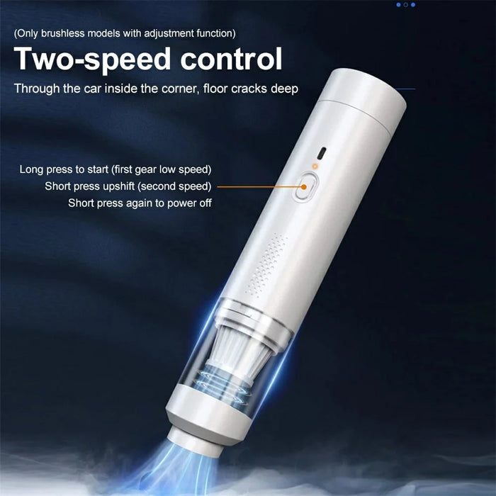 Brushless Motor Car Vacuum Cleaner 200W High Power Multifunction Handheld Cordless Suction Blower - White - 2