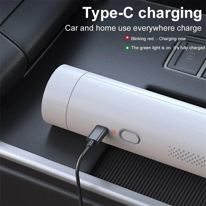 Brushless Motor Car Vacuum Cleaner 200W High Power Multifunction Handheld Cordless Suction Blower - White - 7