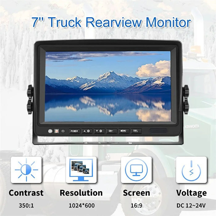 RG-126 7 Inch Digital Wireless HD Monitor DVR Real Time Recording Monitoring System for RV Truck Camper - 3