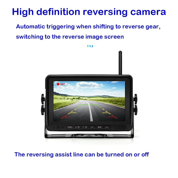 RG-126 7 Inch Digital Wireless HD Monitor DVR Real Time Recording Monitoring System for RV Truck Camper - 6