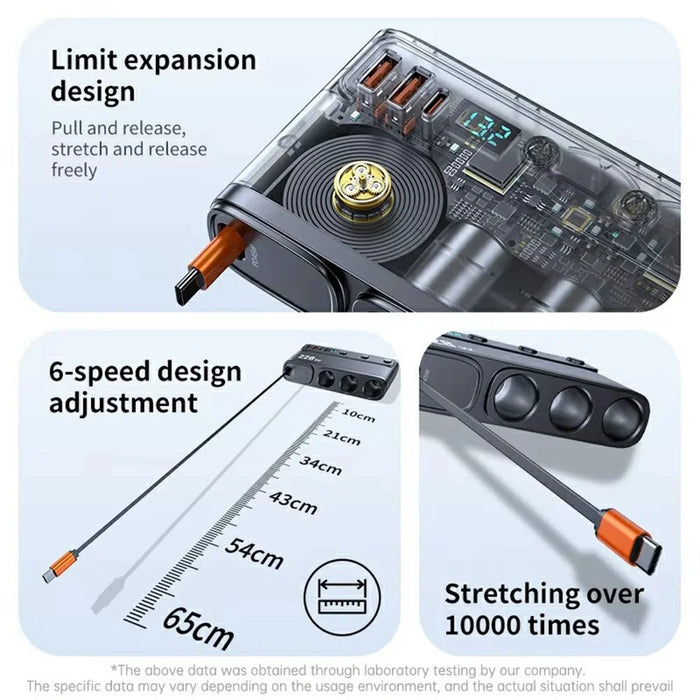 228W 9 in 1 Car Charger Fast Charging Adapter Cigarette Lighter Splitter with Independent Switch - 7