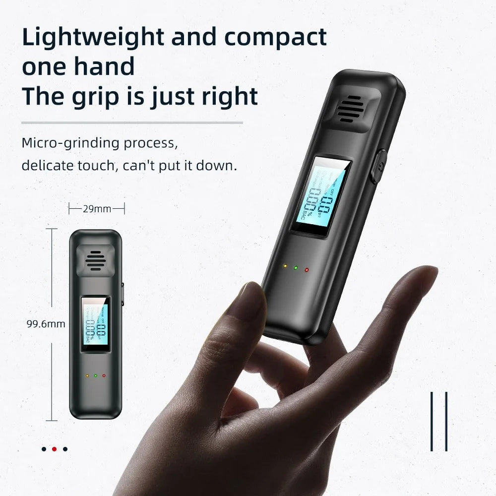 Portable Breathalyzer Drunk Driving Detection Non Contact LED Display Digital Alcohol Tester - 7