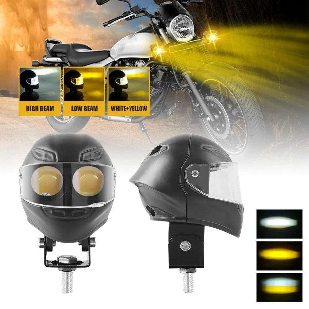 20W Motorcycle LED Headlight Fog Lamp IP68 Waterproof High Low Beam Auxiliary Spotlight for Scooter - 2
