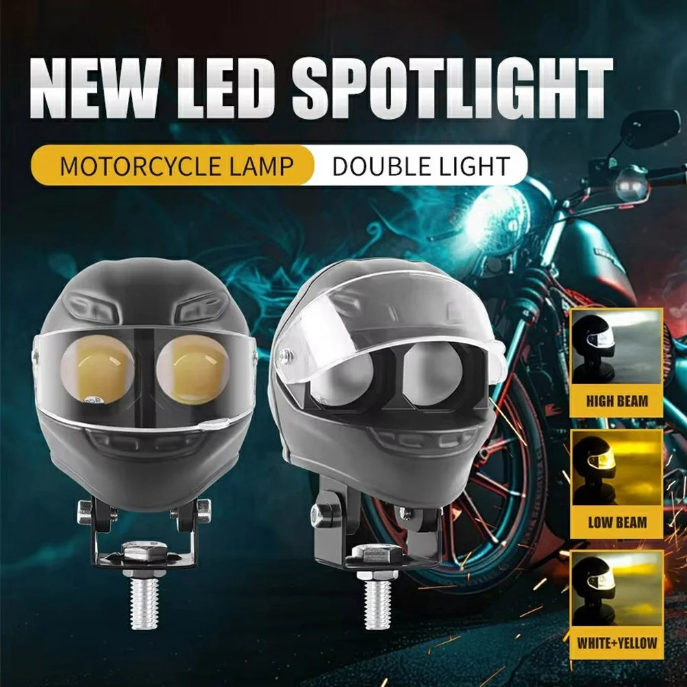 20W Motorcycle LED Headlight Fog Lamp IP68 Waterproof High Low Beam Auxiliary Spotlight for Scooter - 4