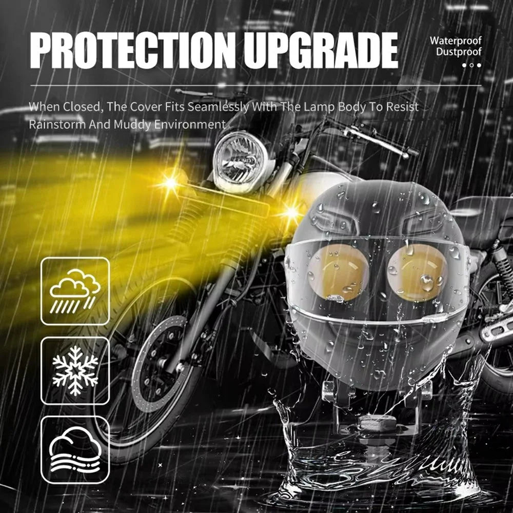 20W Motorcycle LED Headlight Fog Lamp IP68 Waterproof High Low Beam Auxiliary Spotlight for Scooter - 5