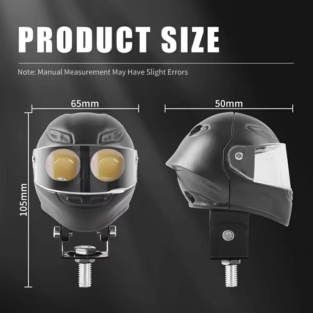 20W Motorcycle LED Headlight Fog Lamp IP68 Waterproof High Low Beam Auxiliary Spotlight for Scooter - 6