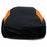 Waterproof Outdoor Car Cover for Sedan SUV Hatchback UV Protection Cover with Reflective Strips, Black+Orange - 3L (4.4-4.6m) - 2