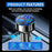100W High Power 6-Port Car Charger PD QC3.0 Fast Charging Adapter with Voltage Display - 4
