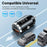 P90 3.1A 30W Fast Car Charger QC3.0 Type-C + PD USB Dual Port Charging Adapter with Pull Ring - 2
