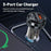 80W Car Charger 3 Ports USB + PD Type C Fast Charging Portable Cigarette Lighter Adapter - Black - 5