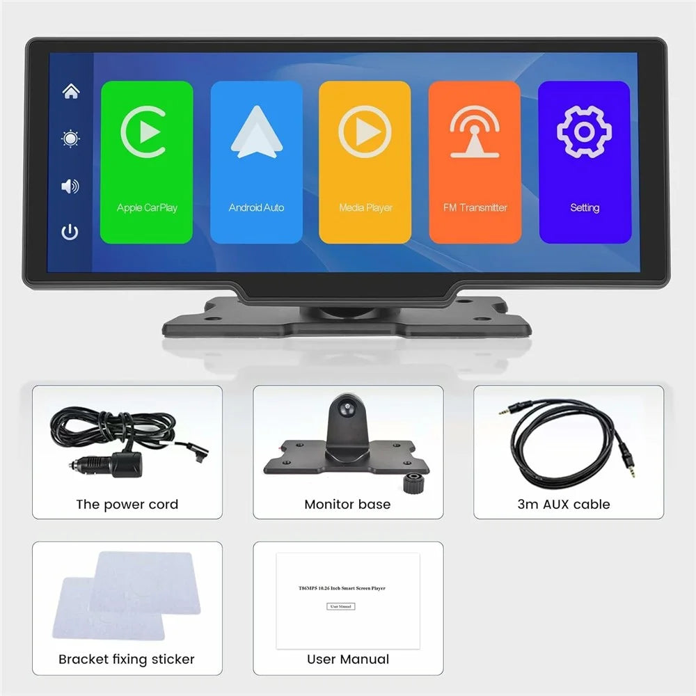 RH-W517 Wireless CarPlay Screen 10.3 Inch HD Car Touch Screen Radio for Apple CarPlay  /  Android Auto FM Transmitter - 6