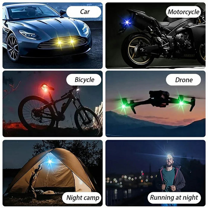 Magic Tape Fixing Remote Control Wireless LED Strobe Light for Car / Motorcycle / Drone 8 Colors 10 Modes Warning Lamp - 6