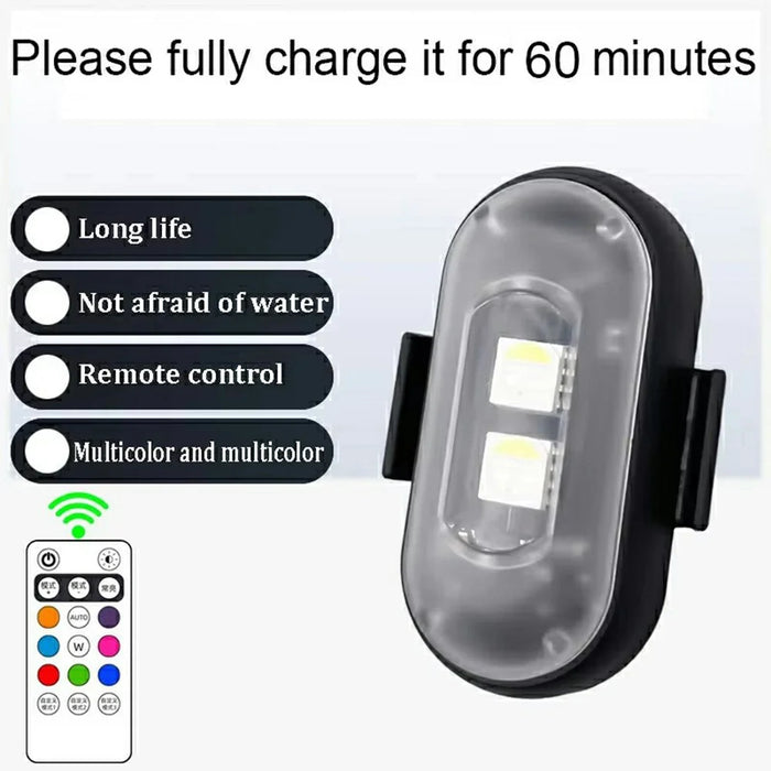 Magnetic Fixation Remote Control Wireless LED Strobe Light for Car / Motorcycle / Drone 8 Colors 10 Modes Warning Lamp - 3