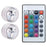 2Pcs RGB LED Underwater Light 16 Colors Fish Tank Decorative Light IP68 Waterproof Submersible Pool Lamp with Remote - 1