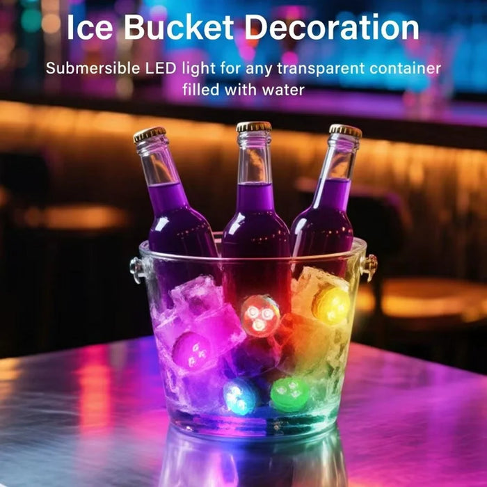 2Pcs RGB LED Underwater Light 16 Colors Fish Tank Decorative Light IP68 Waterproof Submersible Pool Lamp with Remote - 5