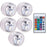5Pcs RGB LED Underwater Light 16 Colors Fish Tank Decorative Light IP68 Waterproof Submersible Pool Lamp with Remote - 1