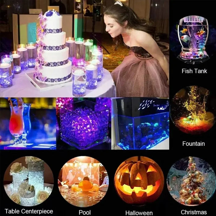 5Pcs RGB LED Underwater Light 16 Colors Fish Tank Decorative Light IP68 Waterproof Submersible Pool Lamp with Remote - 7