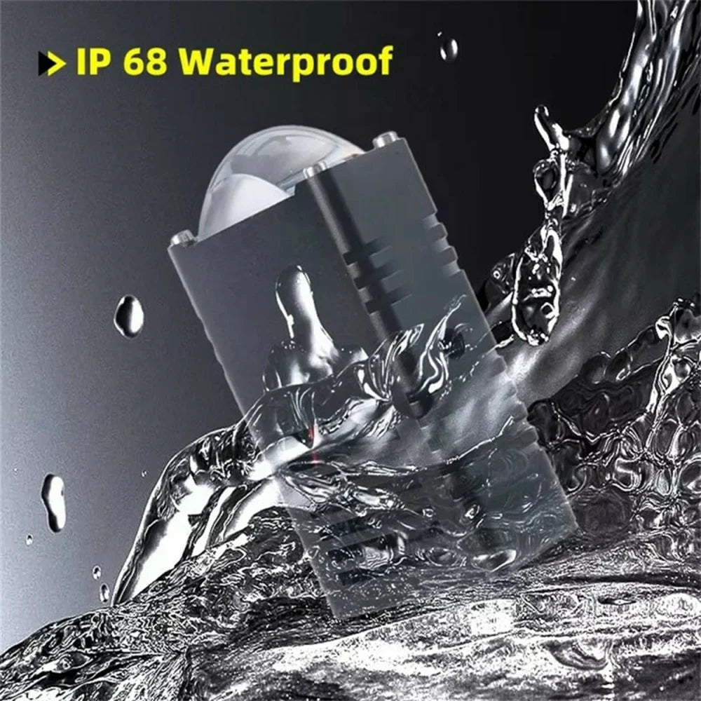 V82 1Pc High Low Beam Motorcycle LED Headlight with Cooling Fan IP68 Waterproof Car Auxiliary Lamp - 2
