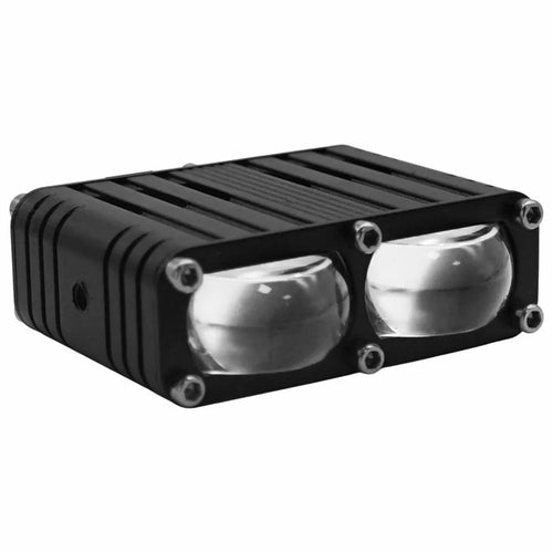 V79 2-LED Headlight for Motorcycle 30W Waterproof Car Auxiliary Lamp High Low Beam with Cooling Fan - 1