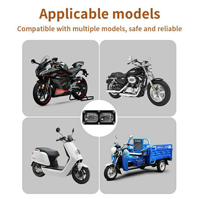 V79 2-LED Headlight for Motorcycle 30W Waterproof Car Auxiliary Lamp High Low Beam with Cooling Fan - 5